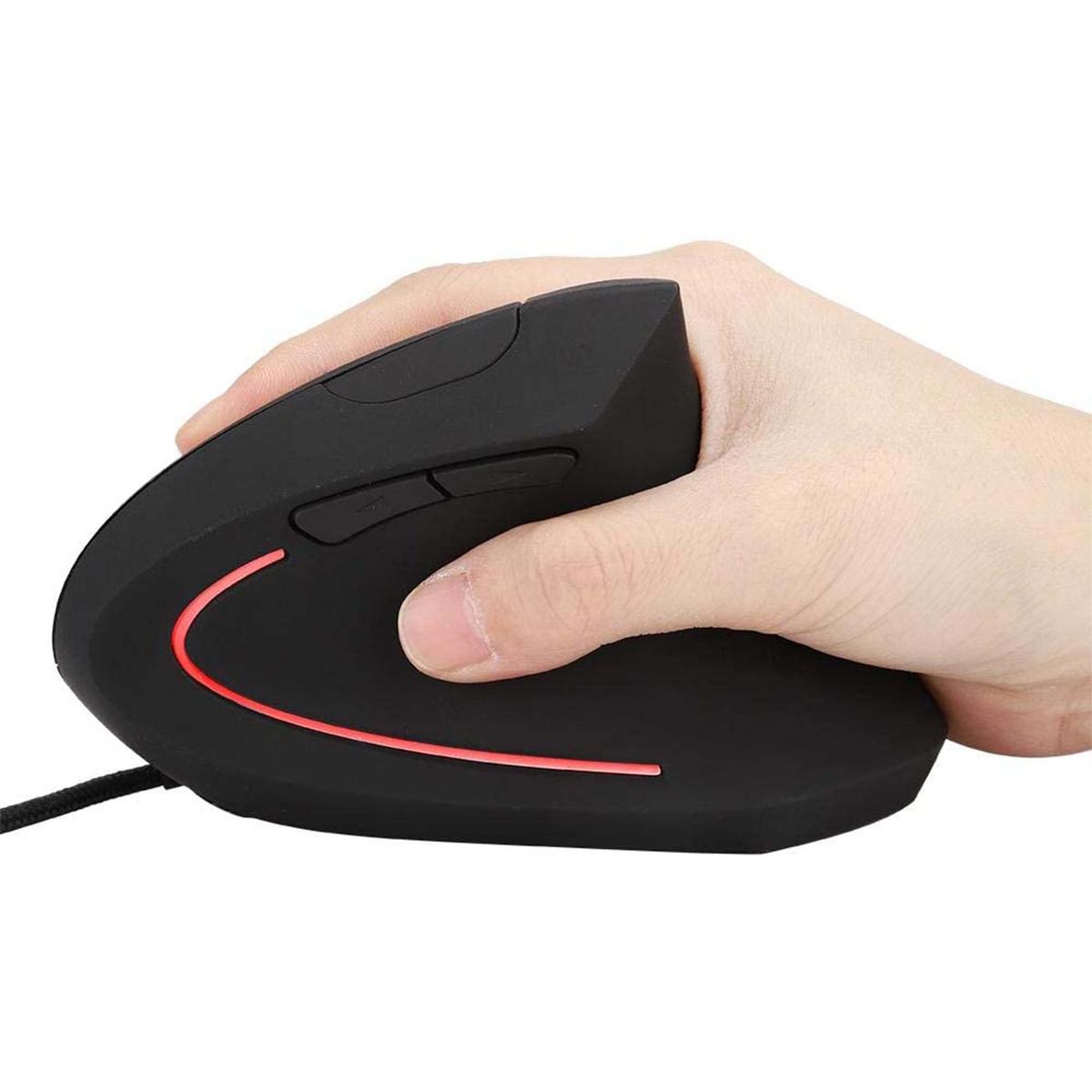 Mouse Vertical Wired Ergonomic With Cable 6D Wired LED Mens Game/Office