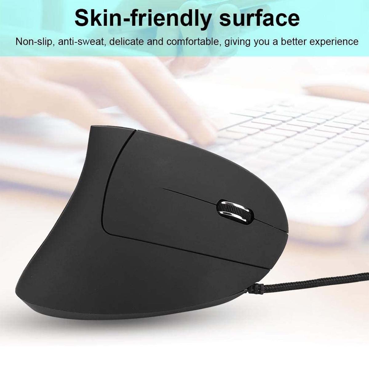 Mouse Vertical Wired Ergonomic With Cable 6D Wired LED Mens Game/Office - Picture 3 of 7