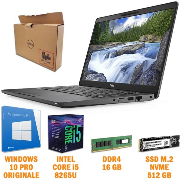 DELL LATITUDE 5300 P97G 13,3" I5 8265U DDR4 16GB SSD M.2 512GB TASTIERA ITA