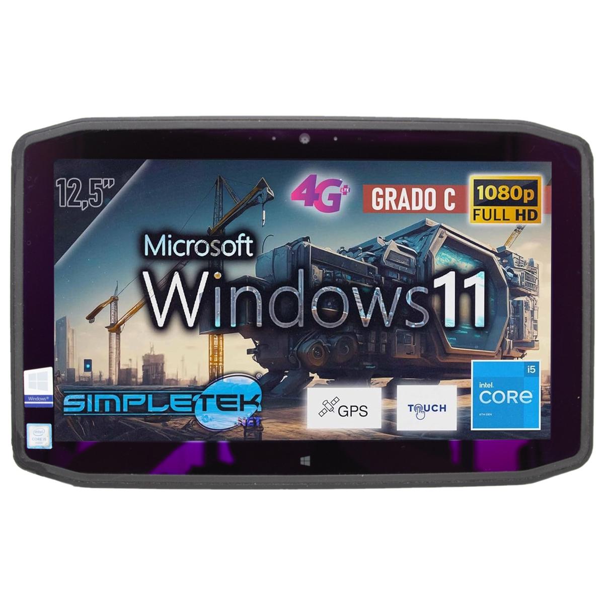Zebra R12 i5 12,5 " 8GB 120GB Écran Tactile Robuste Ordinateur Portable LTE 4G - Photo 2/14