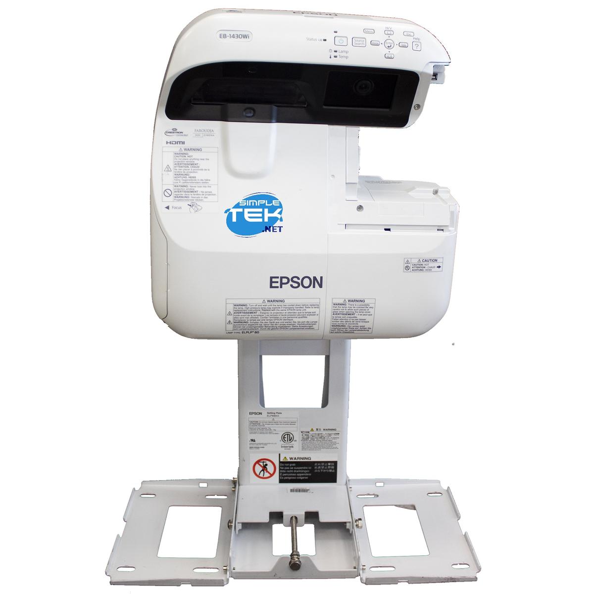 Epson EB-1430WI Projecteur Beamer Optique Ultra-Corta De Plafond Murale