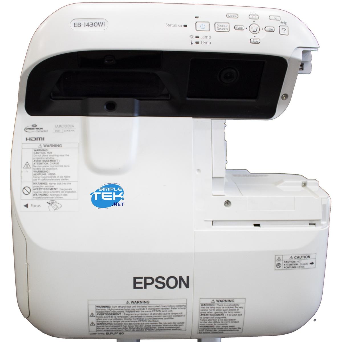 Epson EB-1430WI Projecteur Beamer Optique Ultra-Corta De Plafond Murale - Photo 2/9