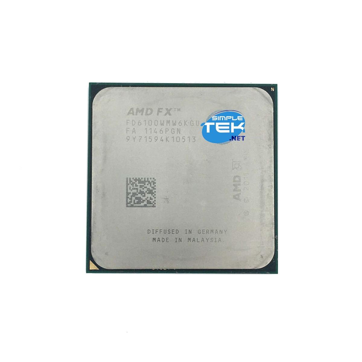 Processor AMD FX-6100 AM3 + Six Core 3.30GHZ Black Edition FD6100WMW6KGU - Picture 1 of 5