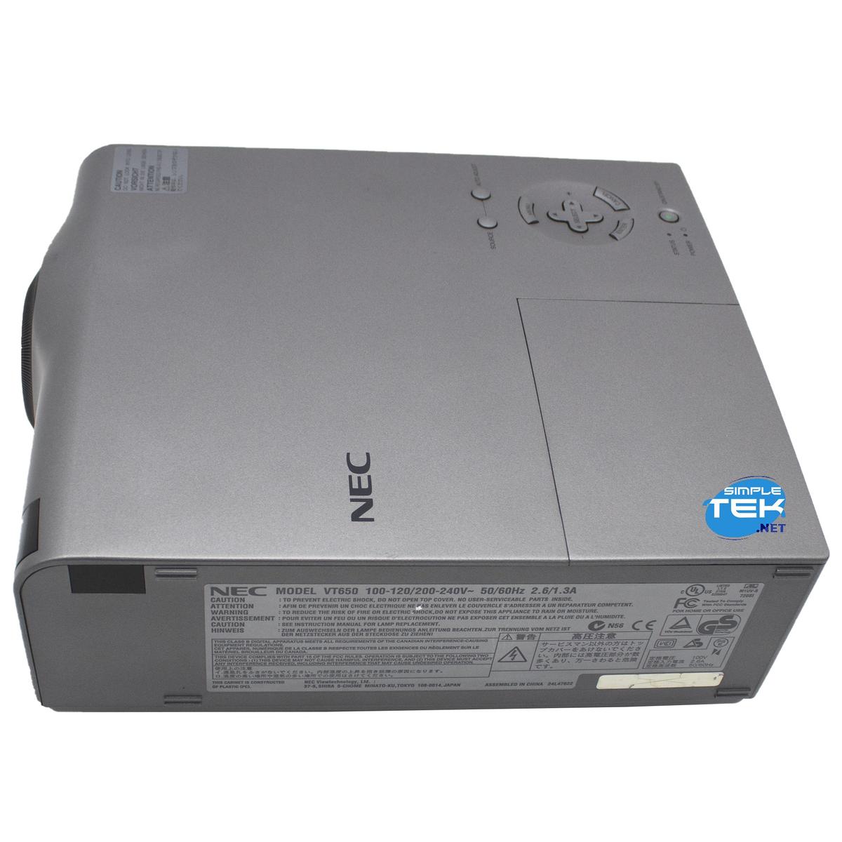 Nec VT650 Video Projector 1500 Lumens VGA Rca Projector Laptop - Picture 8 of 8