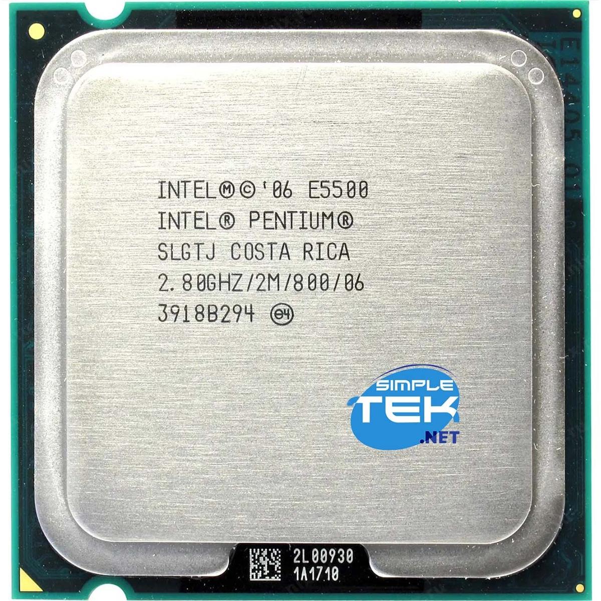 Processor Intel Pentium E5500 2.80GHZ Slgtj Socket LGA775 LGA 775 CPU Cooling