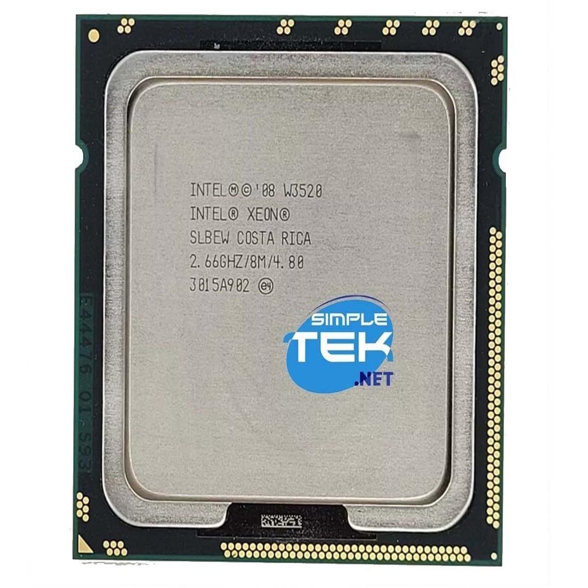 Intel Xeon W3520 Slbew 2,66GHZ Max 2,93GHZ 4C/8T LGA1366 1366 Processor CPU