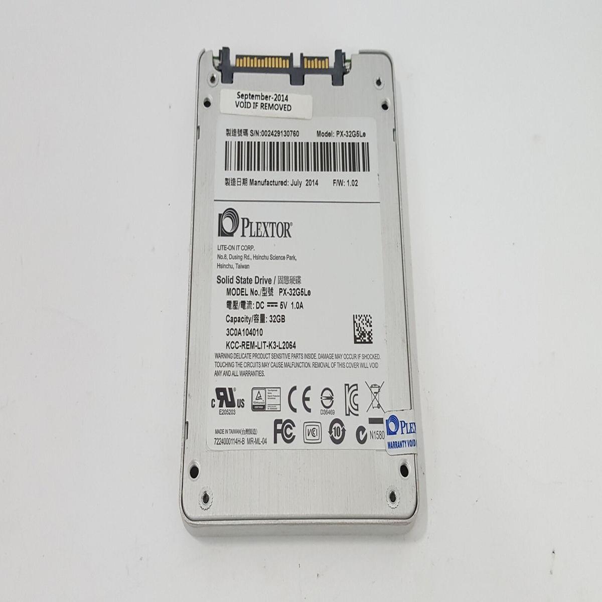 Plextor PX-32G5LE 32GB SSD 2.5" SATA Solid State Drive Thin Refurbished - Picture 2 of 3