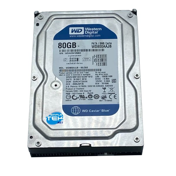 WD WD800AAJB 80GB HARD DISK HDD 3,5" IDE DISCO RIGIDO WINDOWS 98 2000 XP