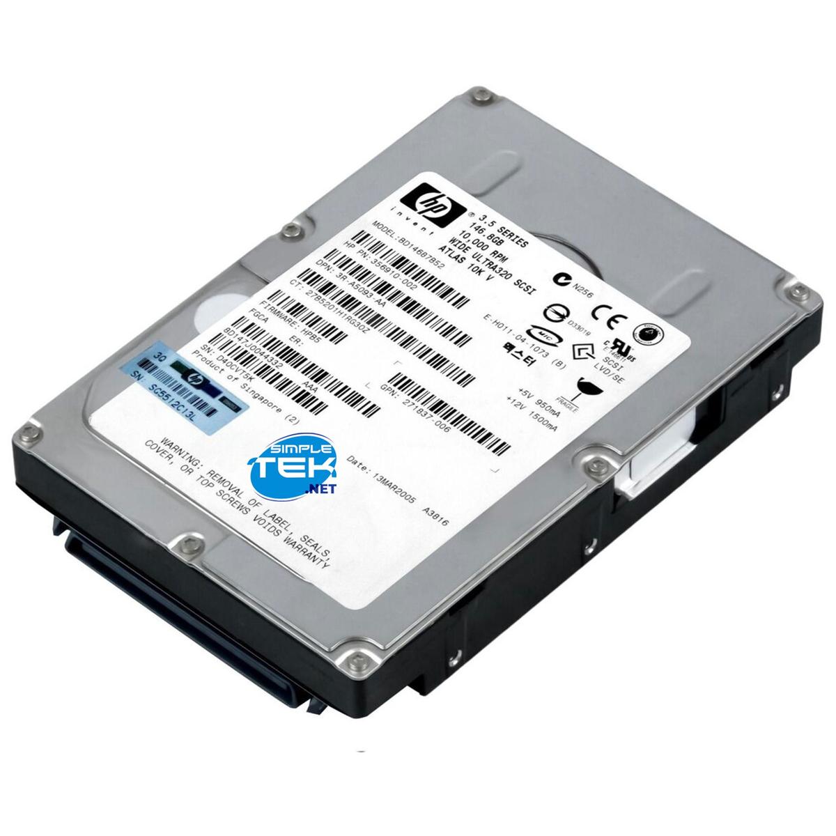 HP Bf14687b56 146,8GB 15K RPM 80-PIN SCSI Hard Disk HDD Nas Server