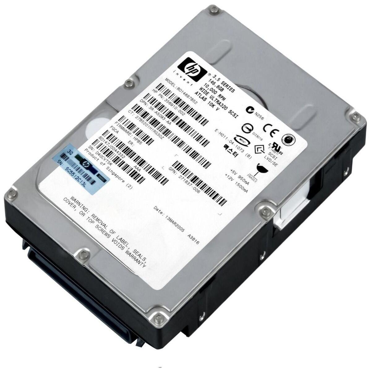 HP Bf14687b56 146,8GB 15K RPM 80-PIN SCSI Hard Disk HDD Nas Server - Picture 3 of 4