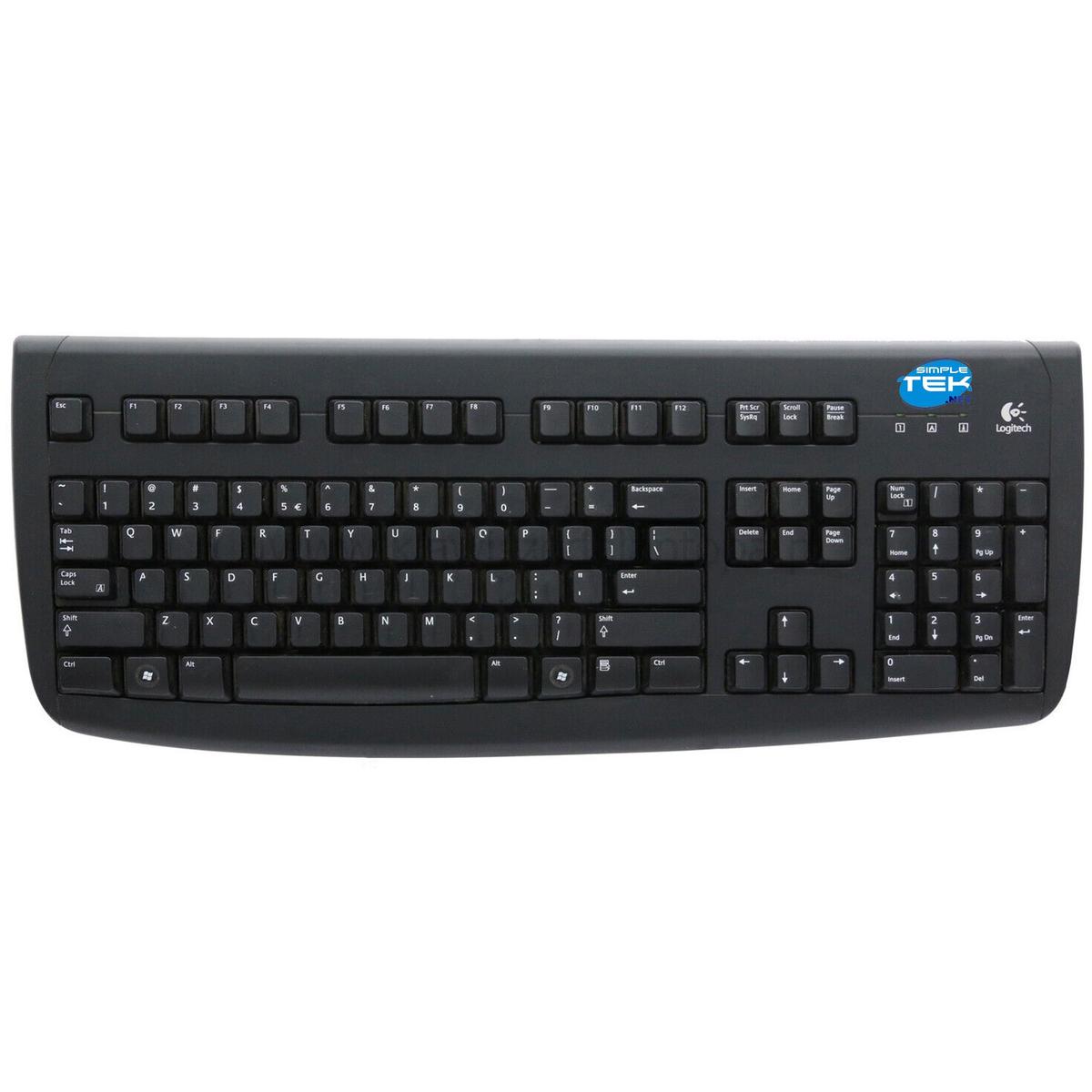 Logitech Deluxe 250 Keyboard PS2 Ps/2 Layout Spanish Es Wired With Thread - Picture 1 of 4