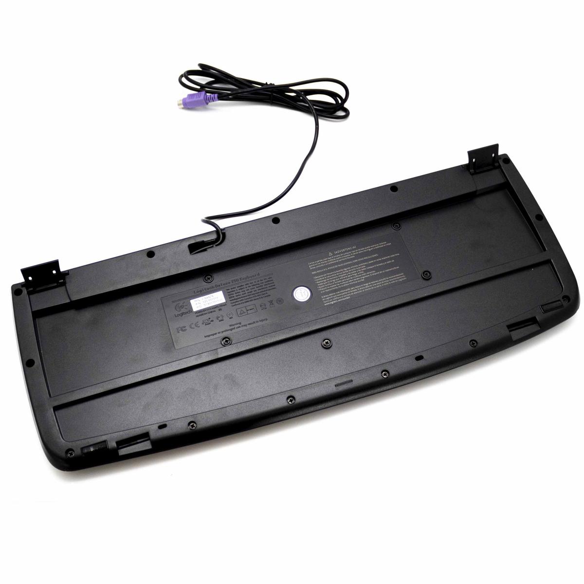 Logitech Deluxe 250 Keyboard PS2 Ps/2 Layout Spanish Es Wired With Thread - Picture 3 of 4
