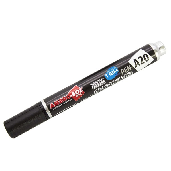 PENNARELLO INDELEBILE NERO 13ML MARKER INDUSTRIALE PLASTICA VETRO