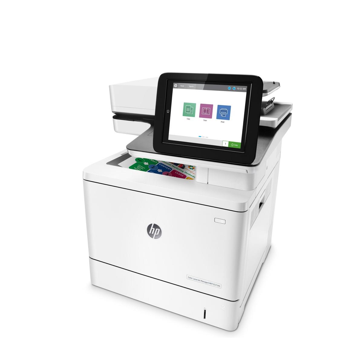 HP E57540DN Color LaserJet Managed Multifunction Office Printer ADF Scanner - Picture 4 of 5