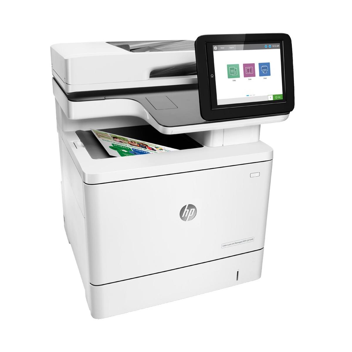 HP E57540DN Color LaserJet Managed Multifunction Office Printer ADF Scanner - Picture 5 of 5