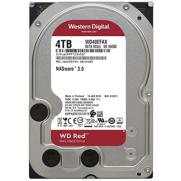 HDD WESTERN DIGITAL WD HARD DISK 4TB TERA SATA 3,5” WD40EFAX DESKTOP PC