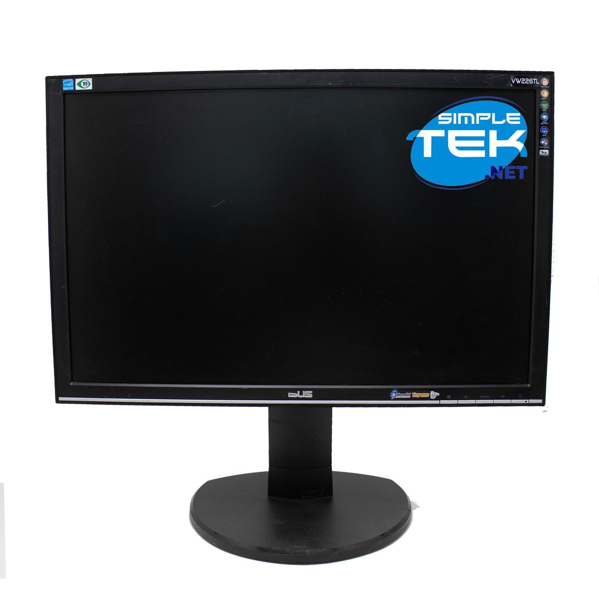Asus VW226TL 22 " LCD 16:10 Degree C Black DVI VGA Audio IN + Cables Items