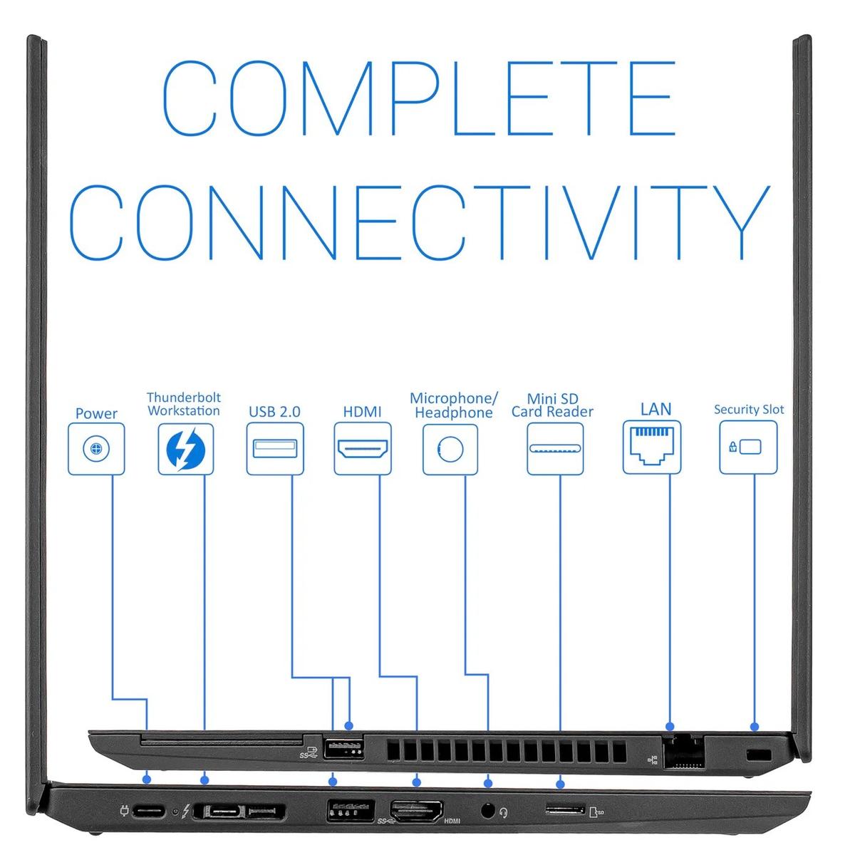 Lenovo T490 14 " i5 16GB 240GB Touch Windows 11 Pro Tactile Ordinateur Portable - Photo 8/8