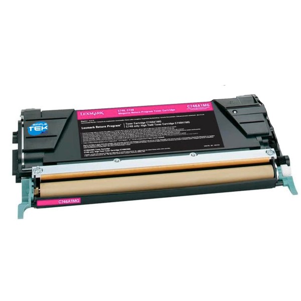 TONER MAGENTA COMPATIBILE CON LEXMARK C746 C746A1MG X746 C748 X748 C748DE