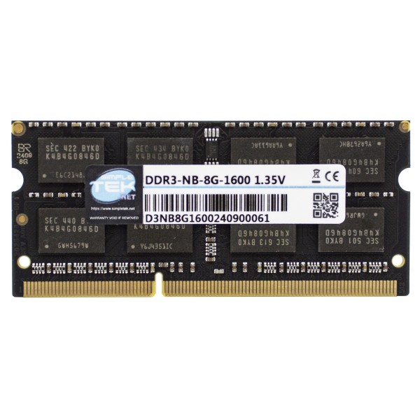 MODULO MEMORIA RAM 8GB DDR3L 1600MHZ 1.35V BANCO SODIMM COMPUTER NOTEBOOK AIO