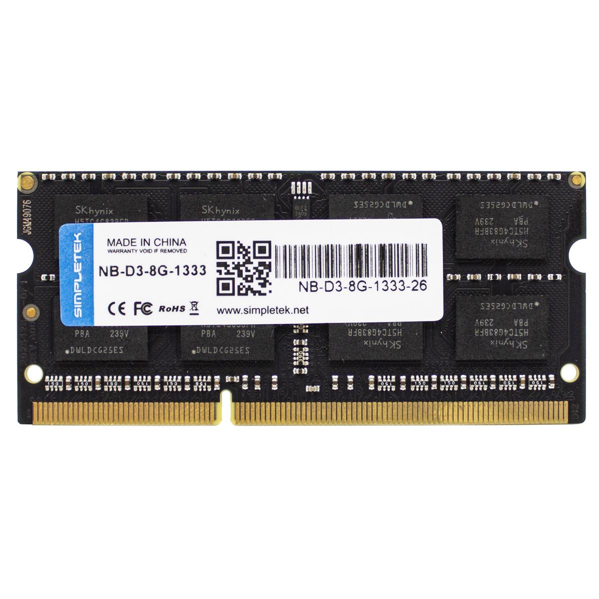 Module RAM 8GB DDR3 1333MHZ 1.5V Table Sodimm Computer Notebook Aio - Picture 5 of 8