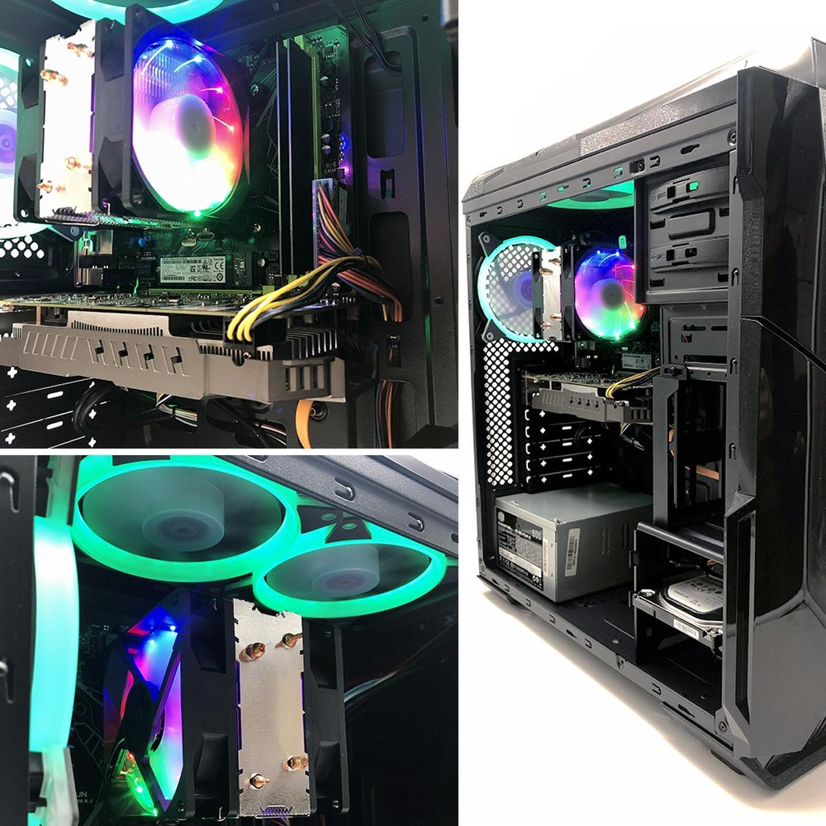 Computer Assembled Gaming AMD Ryzen 5 1500X 16GB SSD 256GB +1TB Geforce - Picture 2 of 6