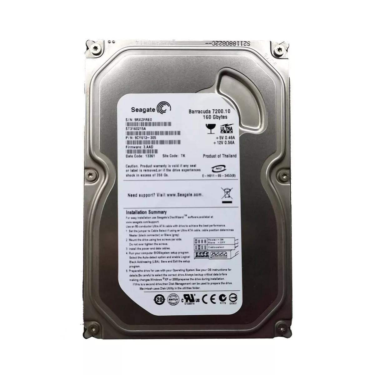 Seagate St3160215A 160GB 3.5" IDE PATA EIDE 2000 XP Hard Drive Refurbished - Picture 5 of 5