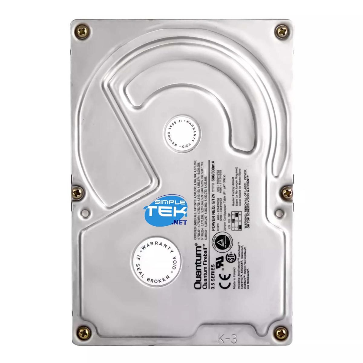 Quantum Fireball FB12A012 HDD Hard Disk Ide 1,2GB 3,5 " Ide Eide Pata Internal - Picture 1 of 5