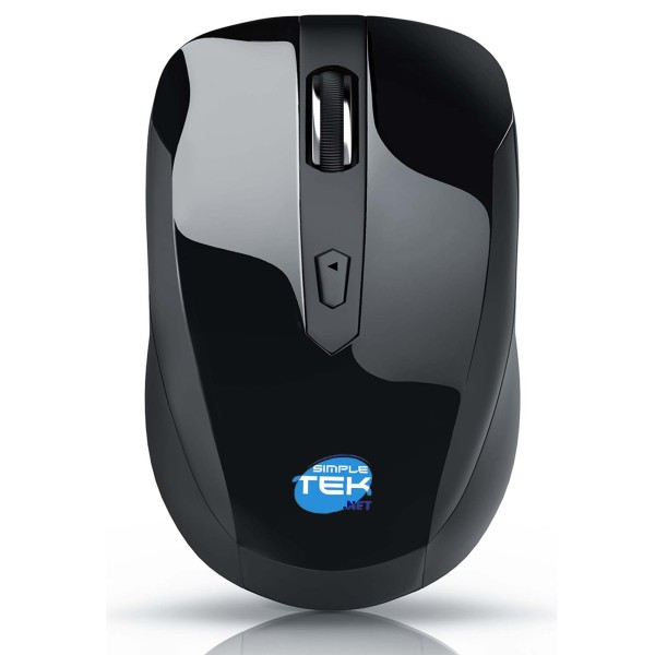 MOUSE BLUETOOTH WIRELESS NERO ERGONOMICO 3 TASTI 1600 DPI 2 X AA SMARTPHONE PC