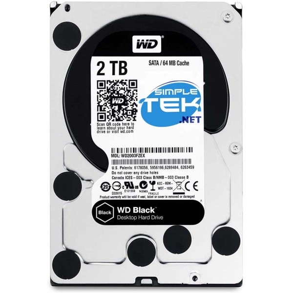 WD CAVIAR BLACK 2TB HARD DISK HDD 3,5" SATA HARD DISK DVR NAS PC COMPUTER FISSO