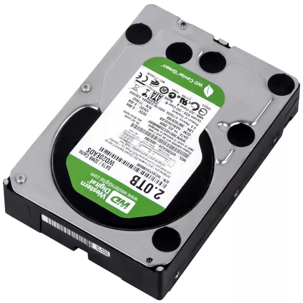 WD Vert 2TB 3,5 " SATA Disque Dur HDD Ordinateur Fixe DVR Nas Réseau - Picture 5 of 5