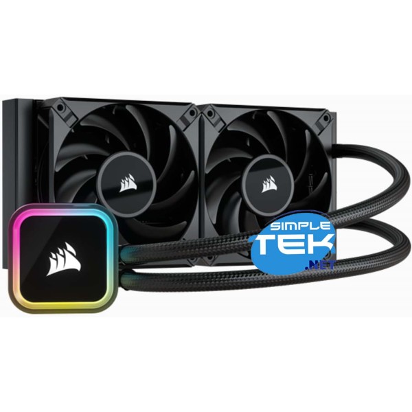 CORSAIR ICUE H100i RGB ELITE DISSIPATORE A LIQUIDO 2 VENTOLE 1851 1700 1200 AM5