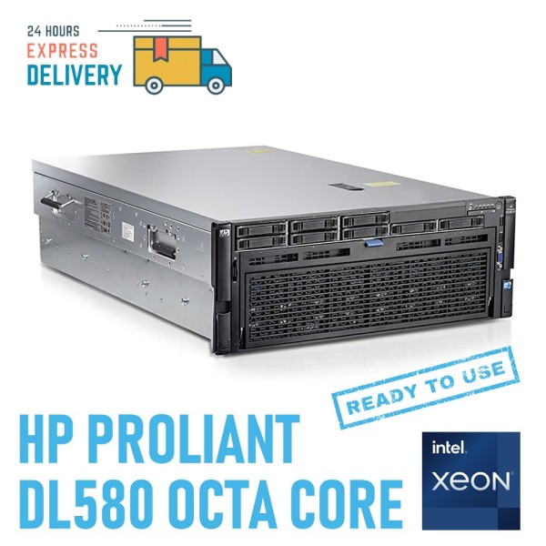 SERVER HP PROLIANT DL580 ESA CORE XEON E7540 4X6 CPU 48 CORE 128GB 548GB SAS