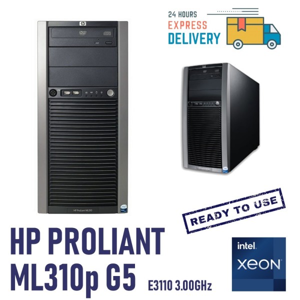 SERVER TOPWER HP PROLIANT ML310p G5 XEON E3110 3.0GHz RAM 8GB 320GB RAID SAS