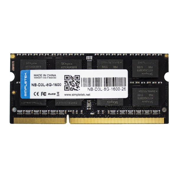 MODULO MEMORIA RAM 8GB DDR3L 1600MHZ 1.35V BANCO SODIMM COMPUTER NOTEBOOK AIO