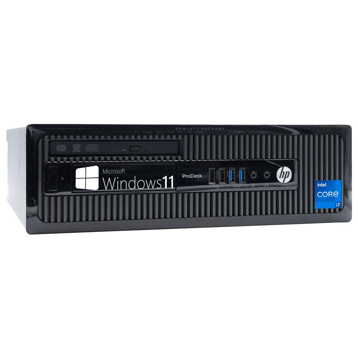 HP 400 G1 SFF i3 8GB 2TB Windows 11 Pro PC RS232 Com Dvd-Rw CD