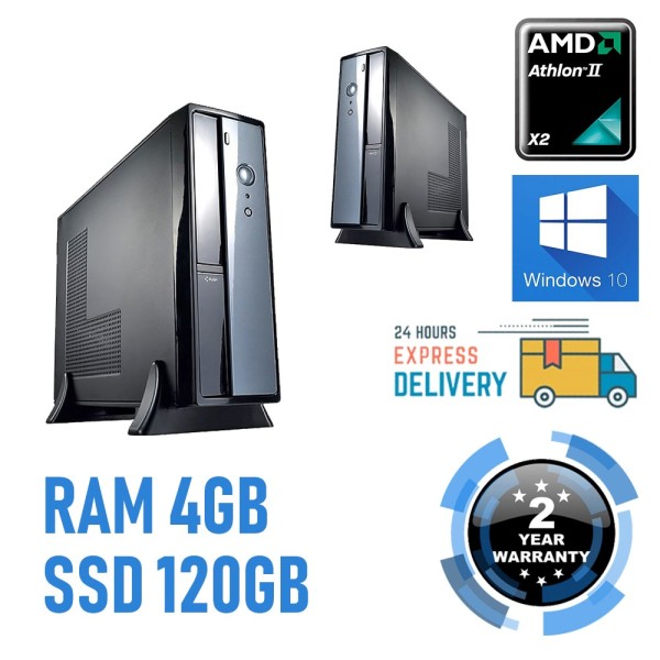 COMPUTER DESKTOP ASSEMBLATO AMD 4GB SSD 120GB RS232 WINDOWS 10 PRO