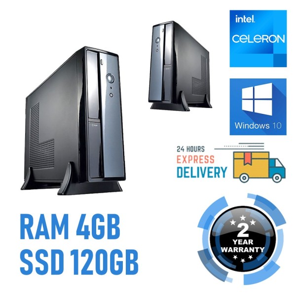 COMPUTER DESKTOP ASSEMBLATO CELERON 4GB SSD 120GB WINDOWS 10 PRO