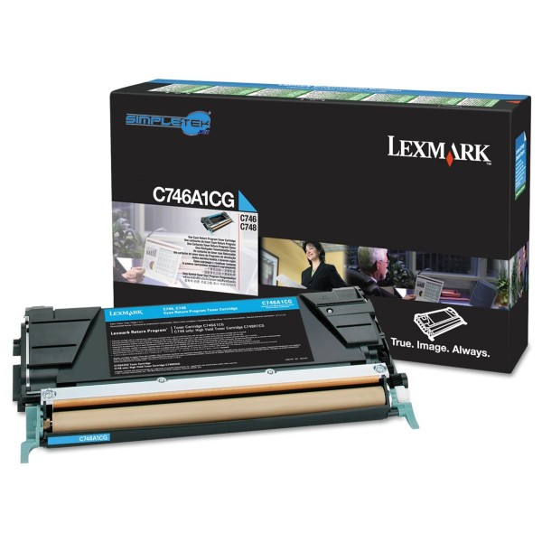 LEXMARK C746A1CG TONER ORIGINALE CIANO PER C746 X746 C748 X748 C748DE