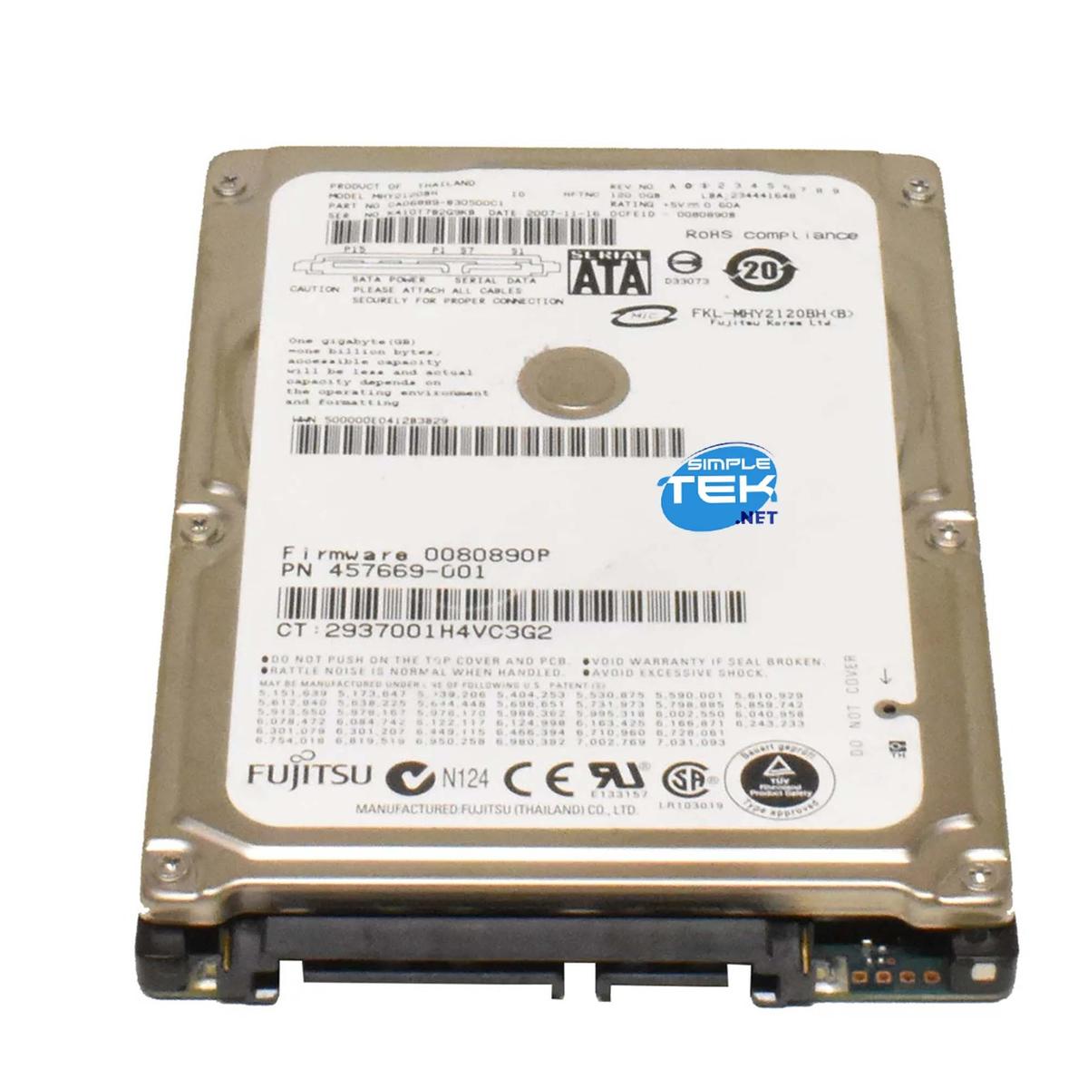 FUJITSU 120GB 2,5 " HDD SATA Hard Disk Notebook Aio PC - Picture 1 of 5