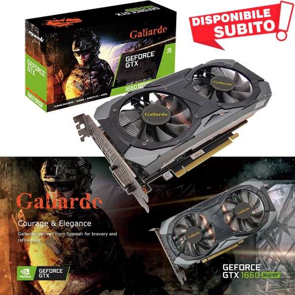 SCHEDA VIDEO GAMING NVIDIA GEFORCE GTX 1660 SUPER 6GB GDDR6 GTX1660S