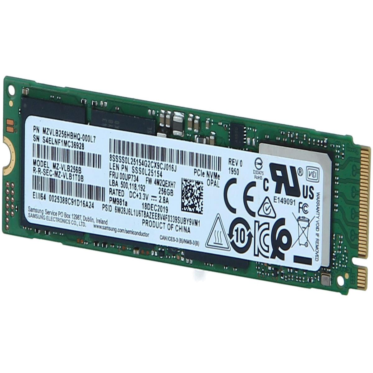 Samsung Pm981a Ssd 256gb M.2 Nvme Pcie 3.0 2280 Mlc 3d-nand Disco Ricondizionato - Foto 3 di 5