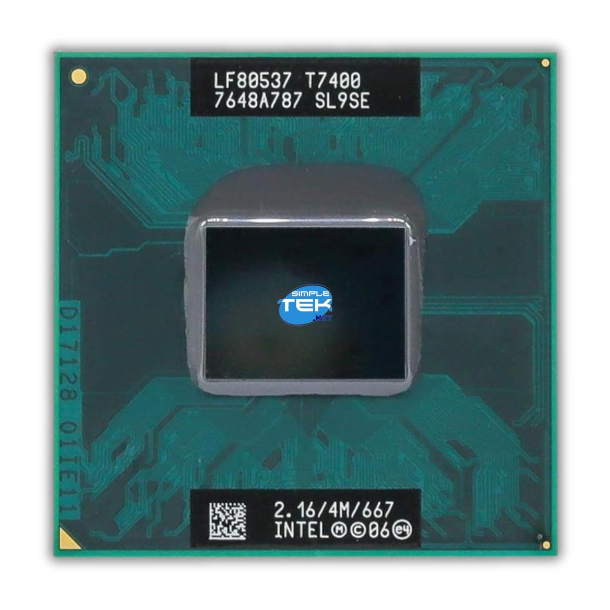 Intel Core 2 Duo T7400 CPU Processor SL9SE 2,16 GHZ PPGA478 Mobile Notebook Case
