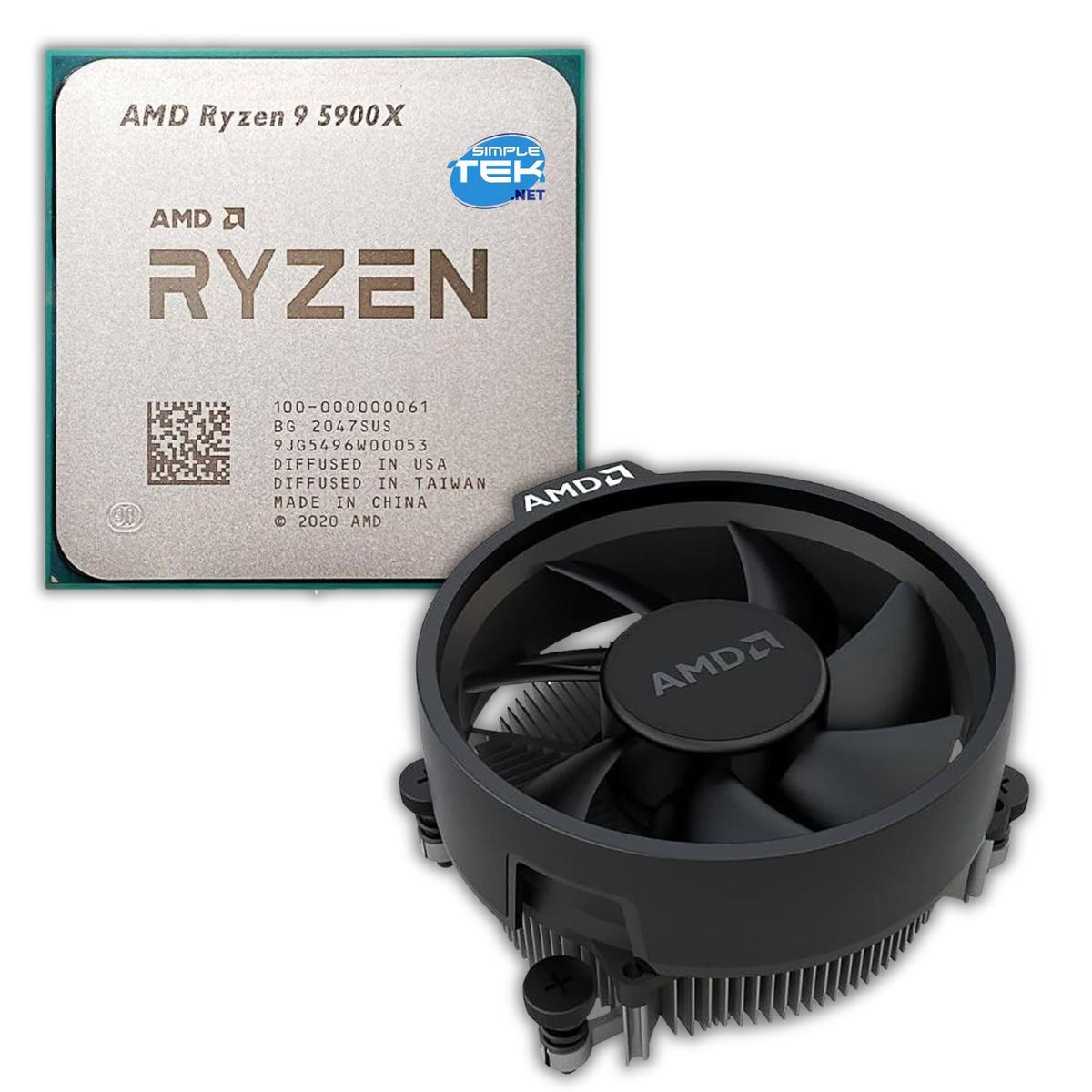 AMD Ryzen 9 5900X AM4 4,80GHZ CPU Processor With Heatsink 12C/24T
