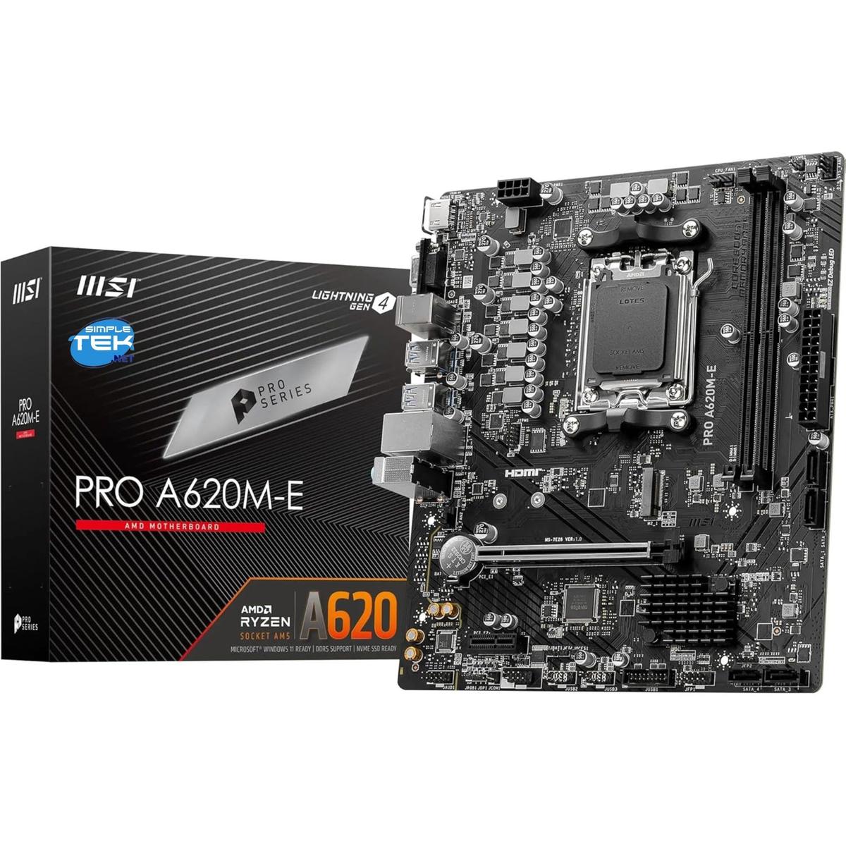 Msi Pro A620m-e Placa Base Micro-atx Am5 Ddr5 Gaming Ryzen 7 Recertificado - Imagen 4 de 6