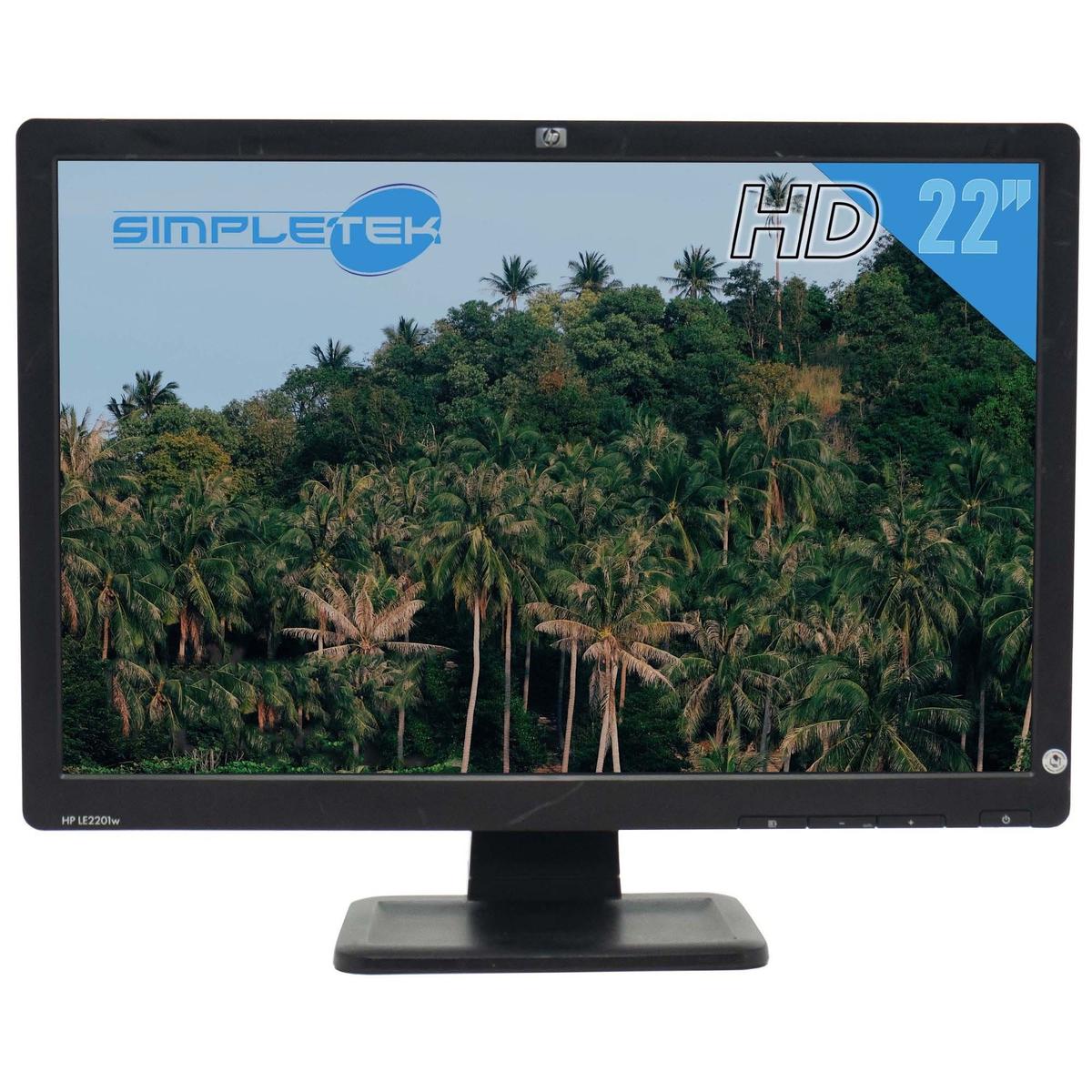 HP LE2201W SCHERMO MONITOR DISPLAY LCD 22" VGA PC COMPUTER DESKTOP DVR CASSA - Imagen 1 de 6