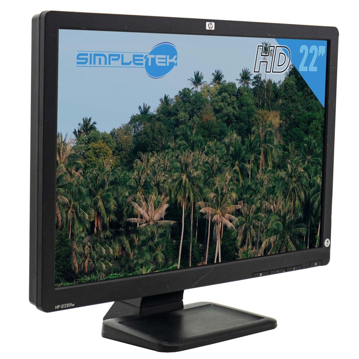 HP LE2201W SCHERMO MONITOR DISPLAY LCD 22" VGA PC COMPUTER DESKTOP DVR CASSA - Imagen 2 de 6
