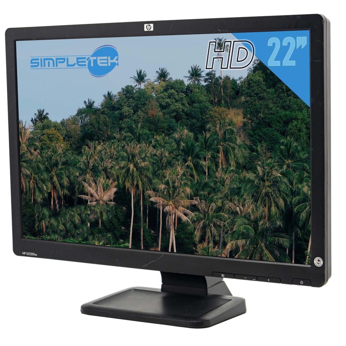 HP LE2201W SCHERMO MONITOR DISPLAY LCD 22" VGA PC COMPUTER DESKTOP DVR CASSA - Imagen 3 de 6