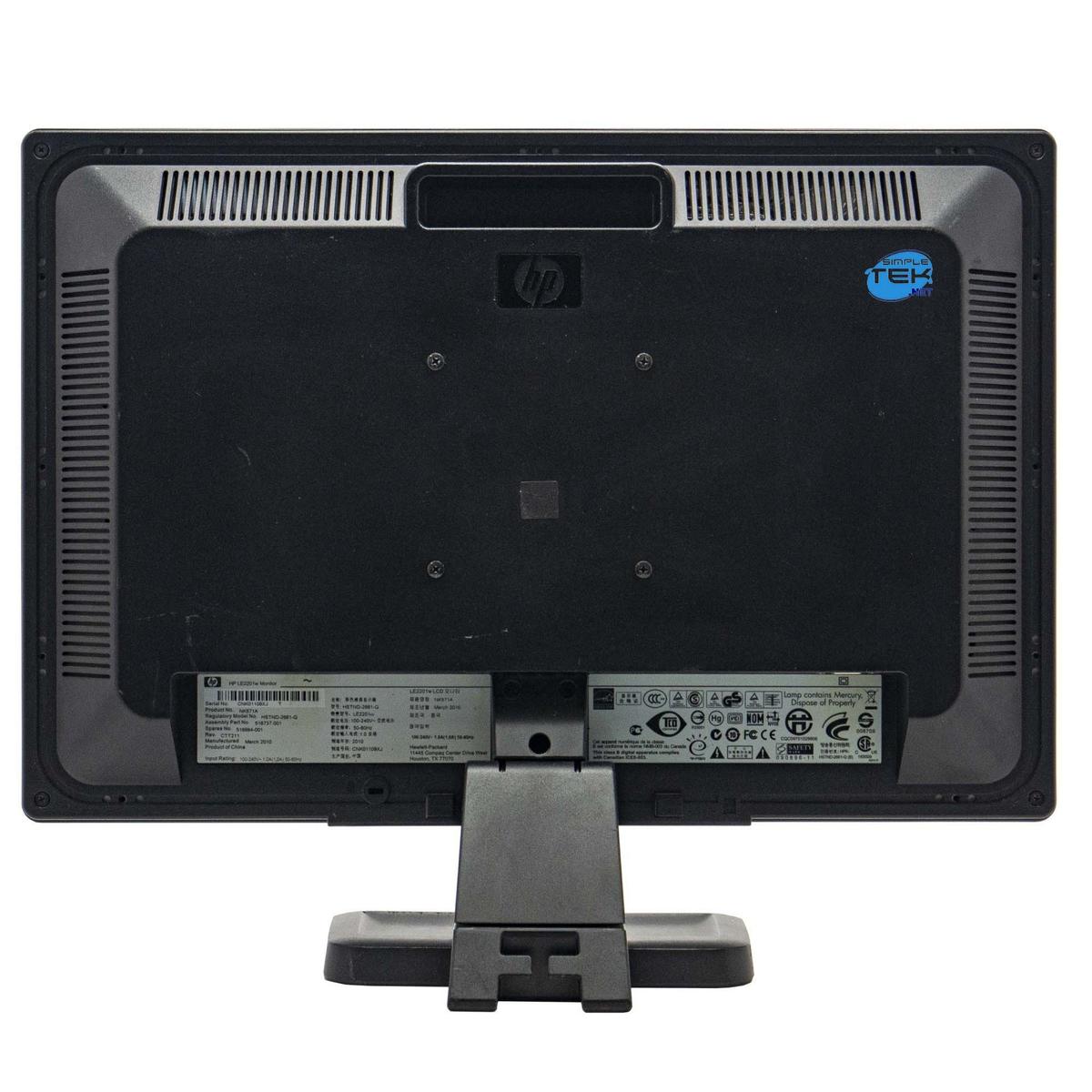 HP LE2201W SCHERMO MONITOR DISPLAY LCD 22" VGA PC COMPUTER DESKTOP DVR CASSA - Imagen 5 de 6