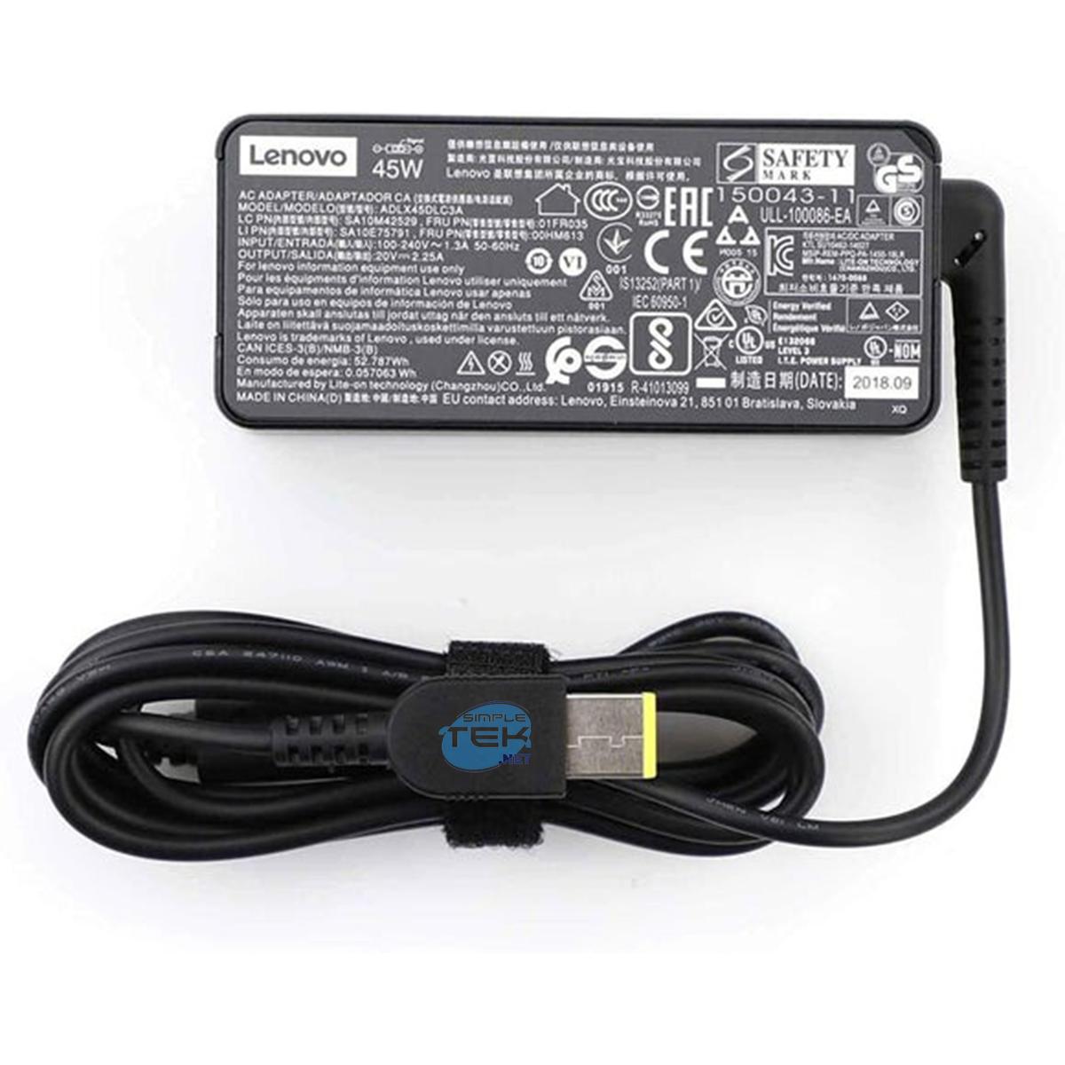 Charger Original Lenovo ADLX45NLC3A ADLX45NLC2A 45N0289 45N0290